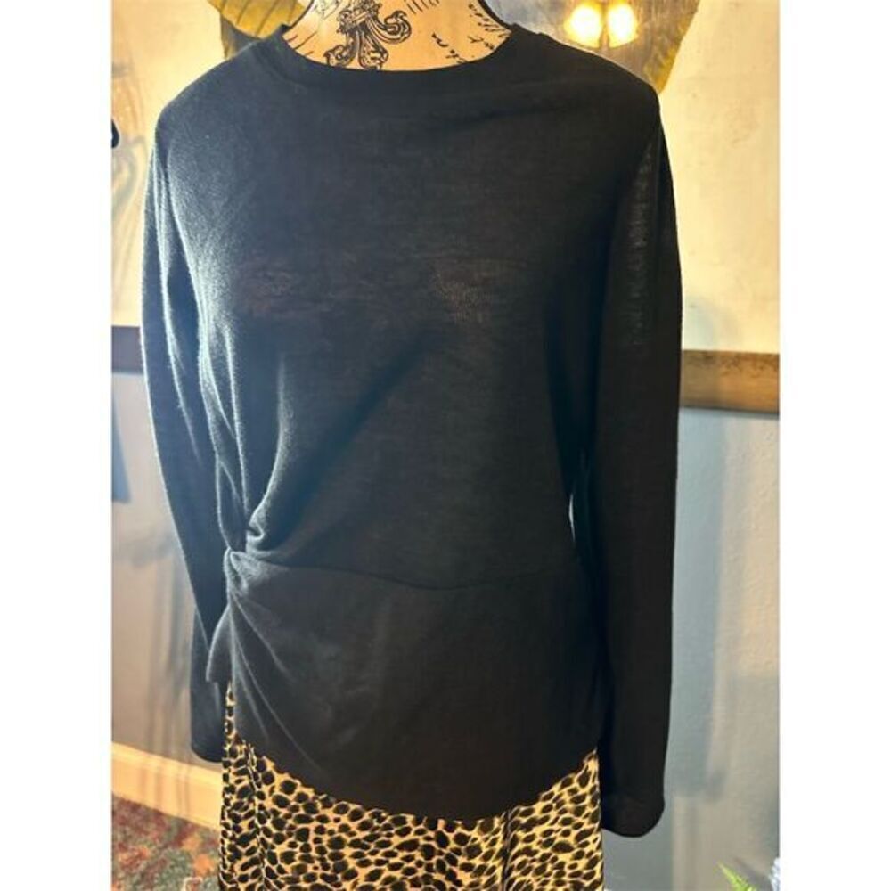 Sanctuary Women's Black Knot Detail Pullover Sweater Size M